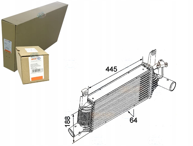 BEHR HELLA INTERCOOLER NISSAN NAVARA 2,5D