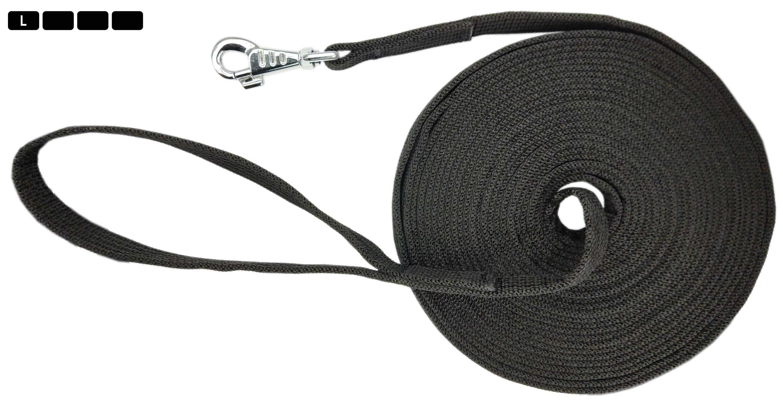 LONŻA do pracy z koniem 20 metrów czarna DEER PET