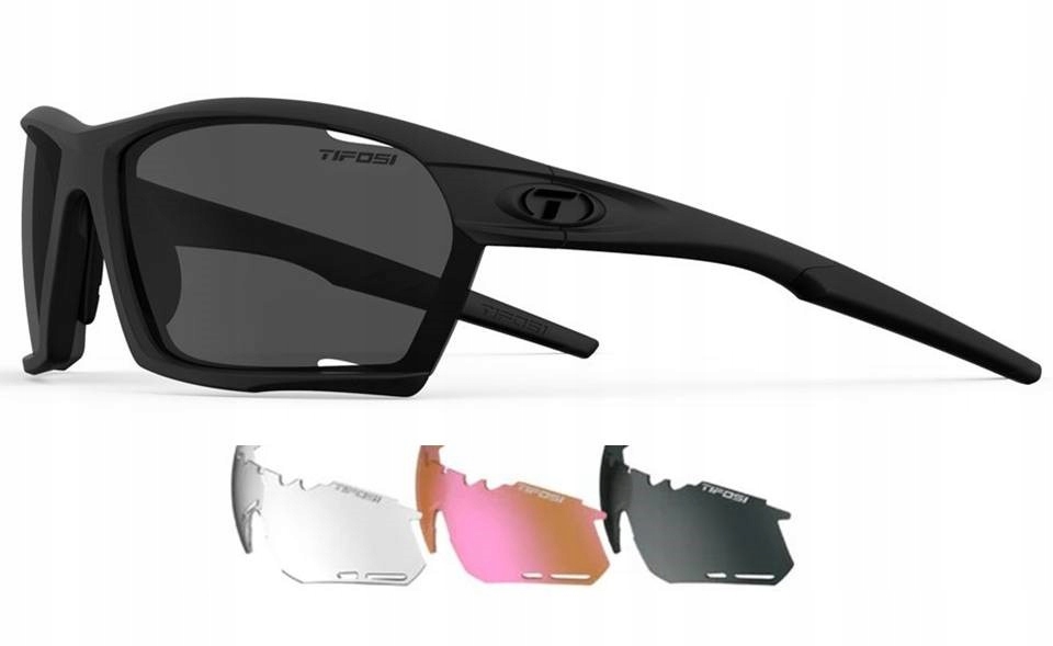 Sportovní brýle Tifosi Kilo blackout, 3 vyměnitelná skla, Grilamid TR90