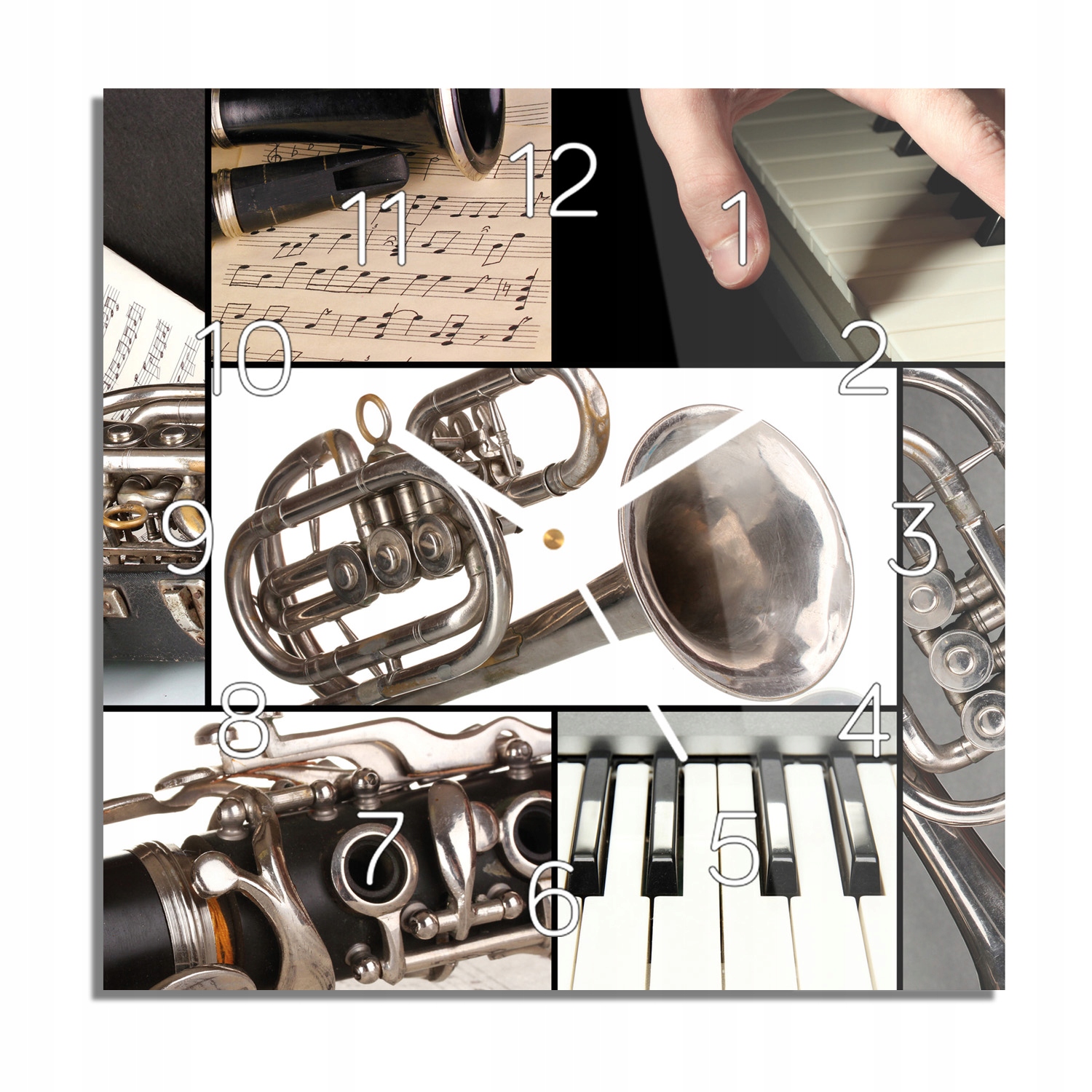 

Muzyka klasyczna zegar na szkle do jadalni 30x30