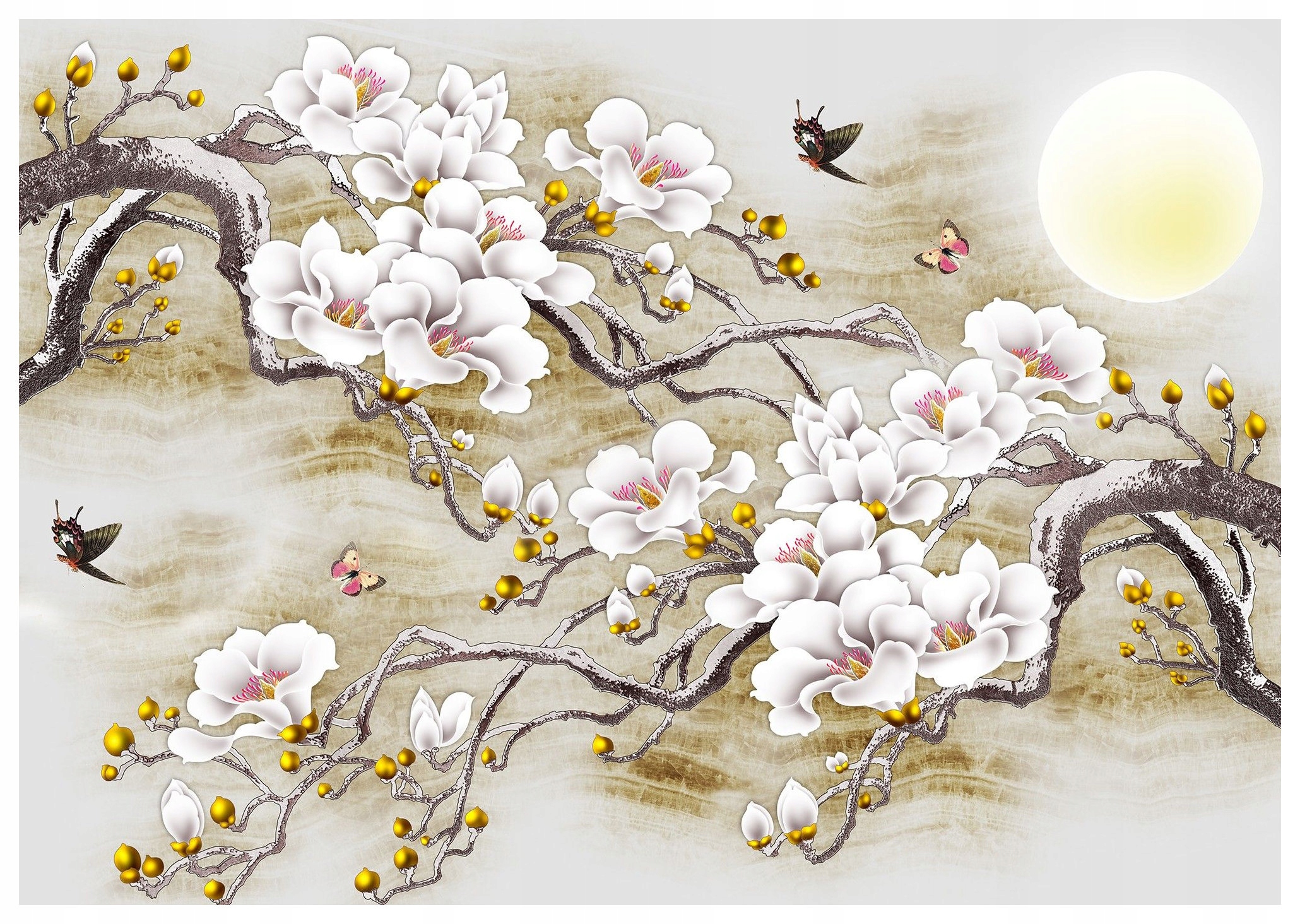 Fototapeta Sakura kvetoucí jaro motýli elegance 368x254 lepidlo