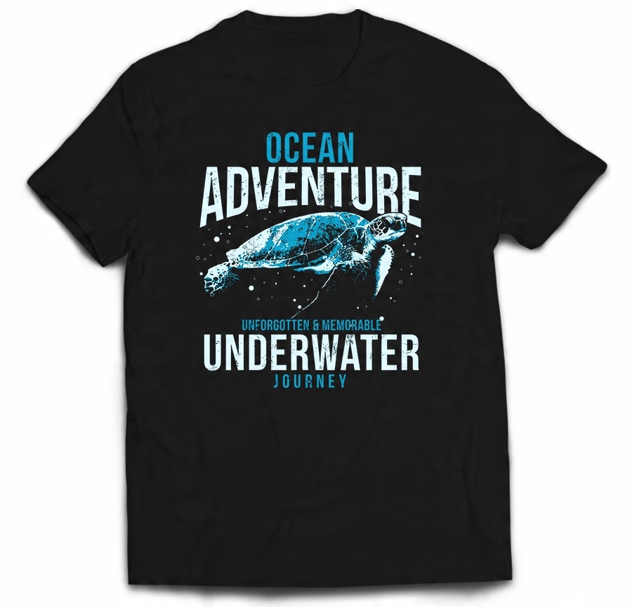 

Tshirt żółw żółwie ocean koszulka dla ekologa L