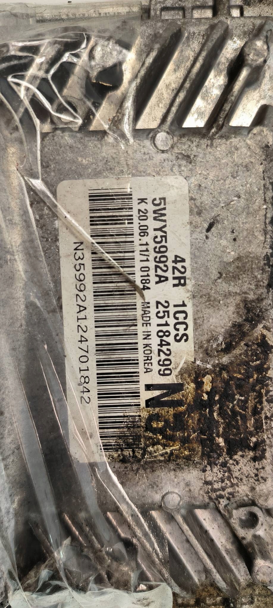 computer 5WY5992A 1.2 16V CHEVROLET AVEO