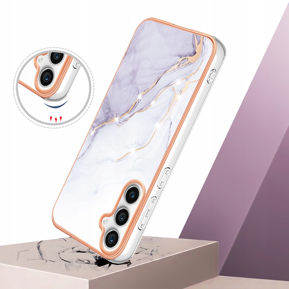 STYLOWE MARMUROWE ETUI CASE PLECKI DO SAMSUNG GALAXY S24+ PLUS ROSE GOLD Kod producenta MAR-S24+PLUS-ROSEGOLD-ST