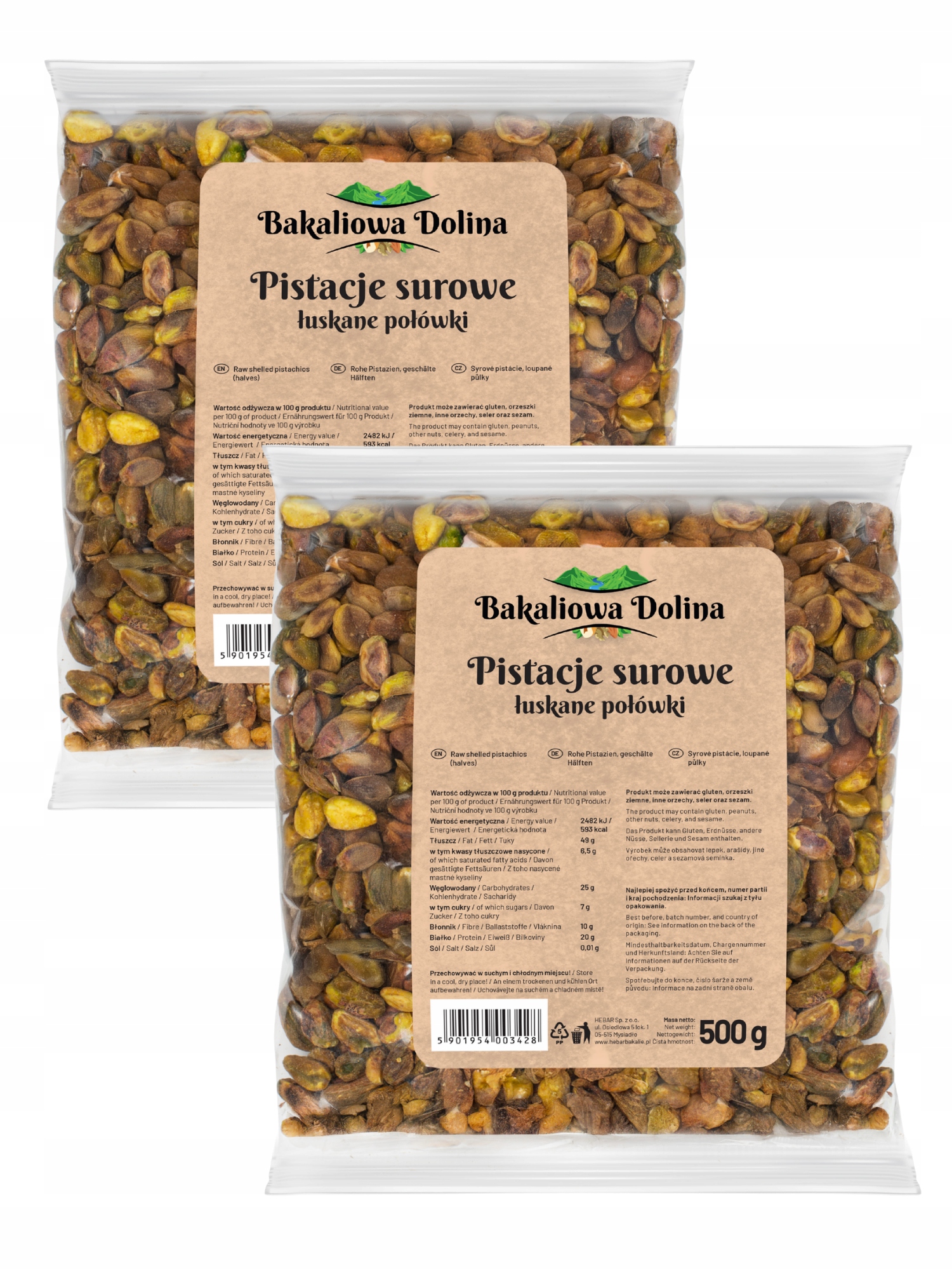 Levně Surové Loupané Pistácie 1kg 1000 g Nesolené Půlky Bez Přírodní Soli