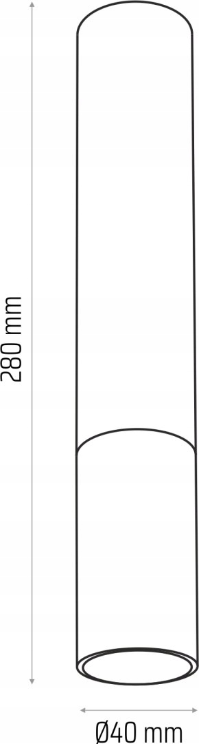 Madera2 tienidlo spot 28 cm sivá