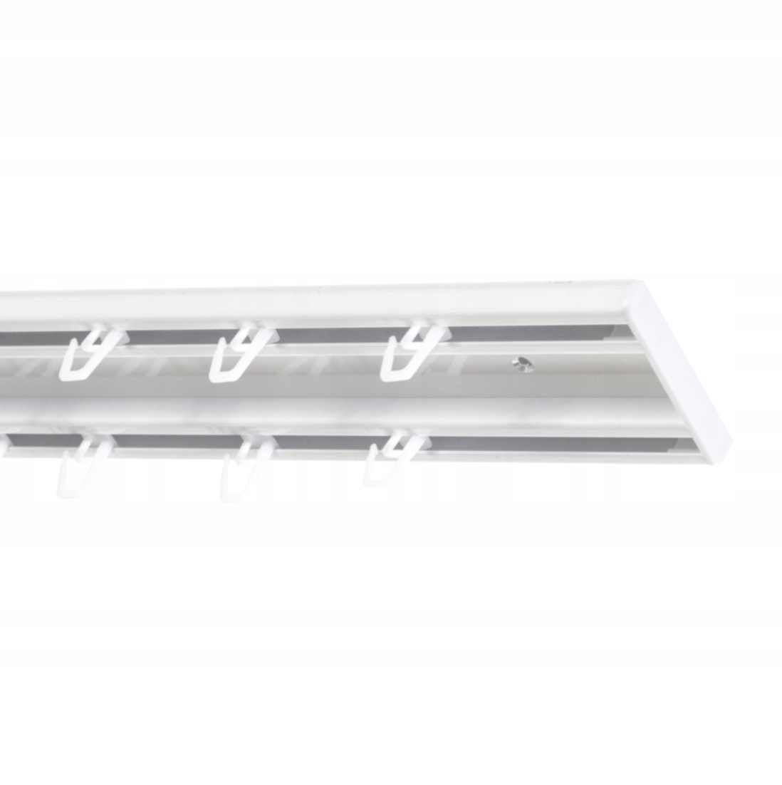 Karnisz sufitowy podwójny szyna aluminiowa 160cm z agrafką