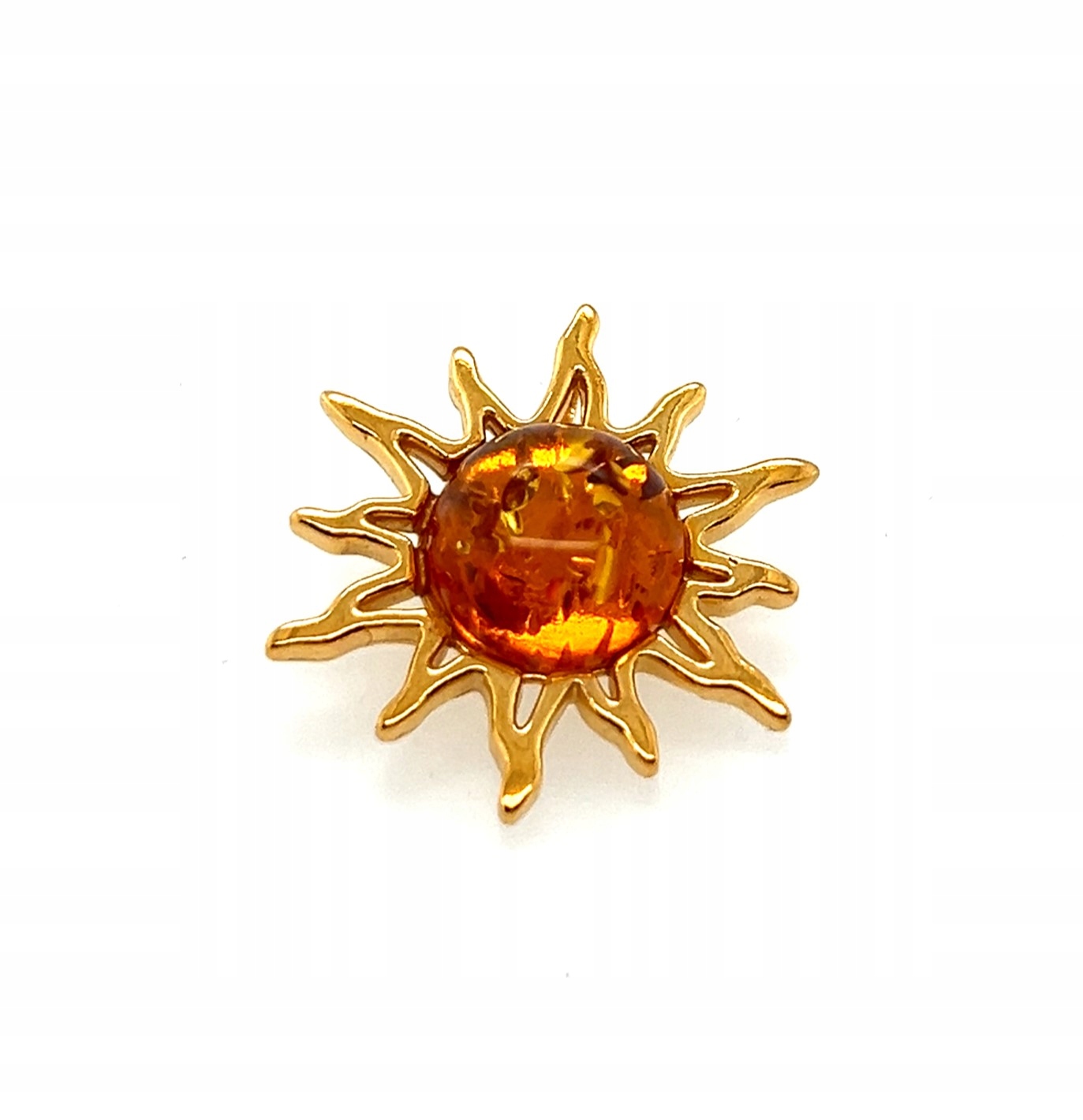 Přívěsek stříbrný pozlacený Závěs Burshtýn Slunce Film