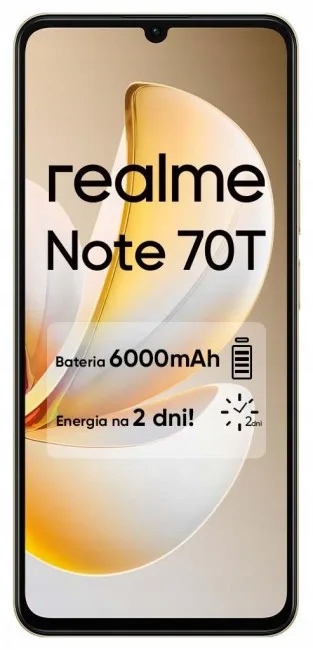 realme Note 70T 4/256GB NFC DualSIM złoty - Sklep, Opinie, Cena w