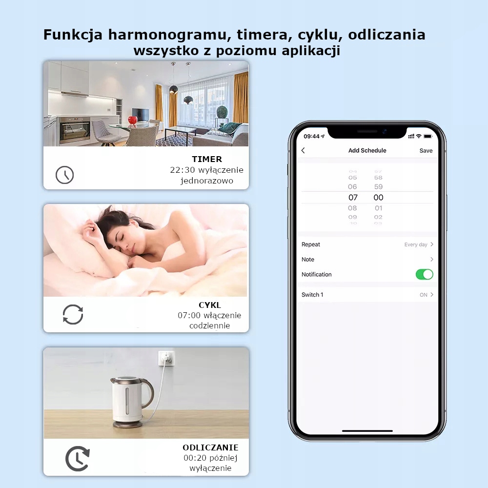 INTELIGENTNE GNIAZDKO WIFI STEROWANE ZDALNIE WATOMIERZ SMART TUYA SMARTHOME Marka inny