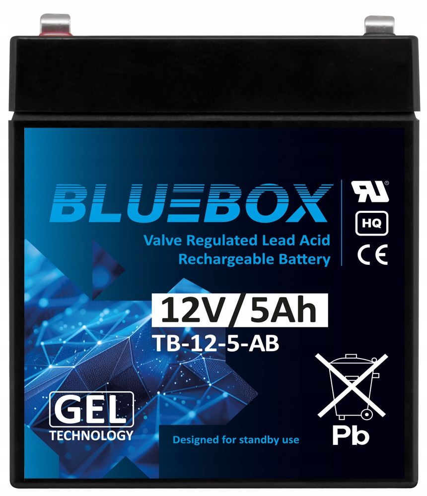 3X Akumulator Agm 12V 5Ah Bluebox (wymiar 4Ah 4,5Ah) Ups rower solar waga