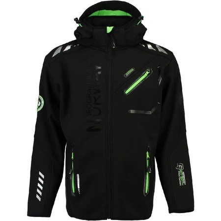 Pánská softshellová bunda Geo Norway sportovní větrovka s kapucí, prodyšná