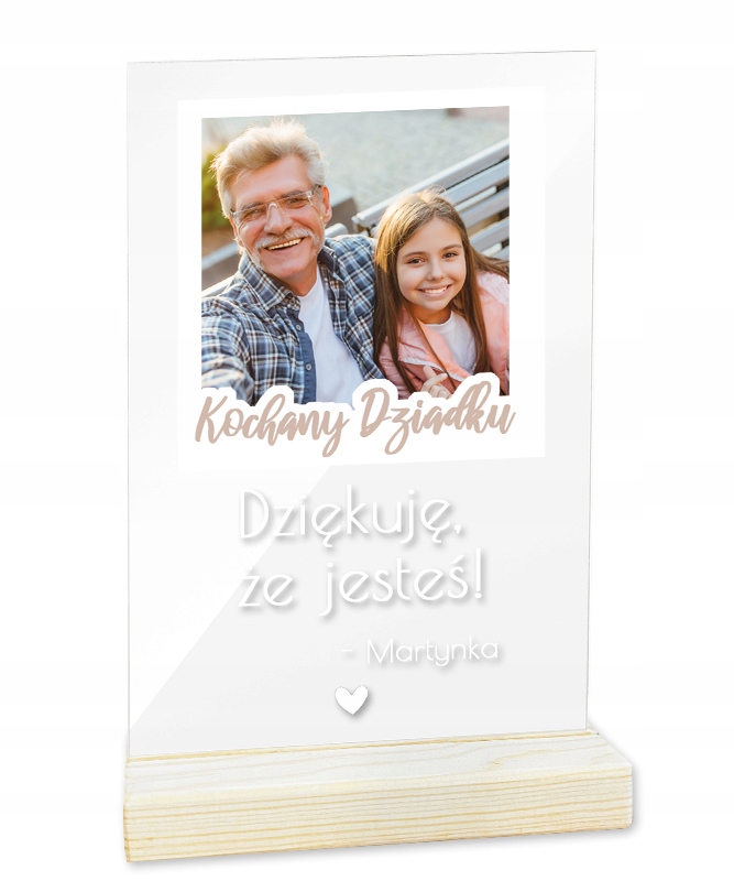 

Statuetka na Dzień dziadka zdjęcie personalizowana