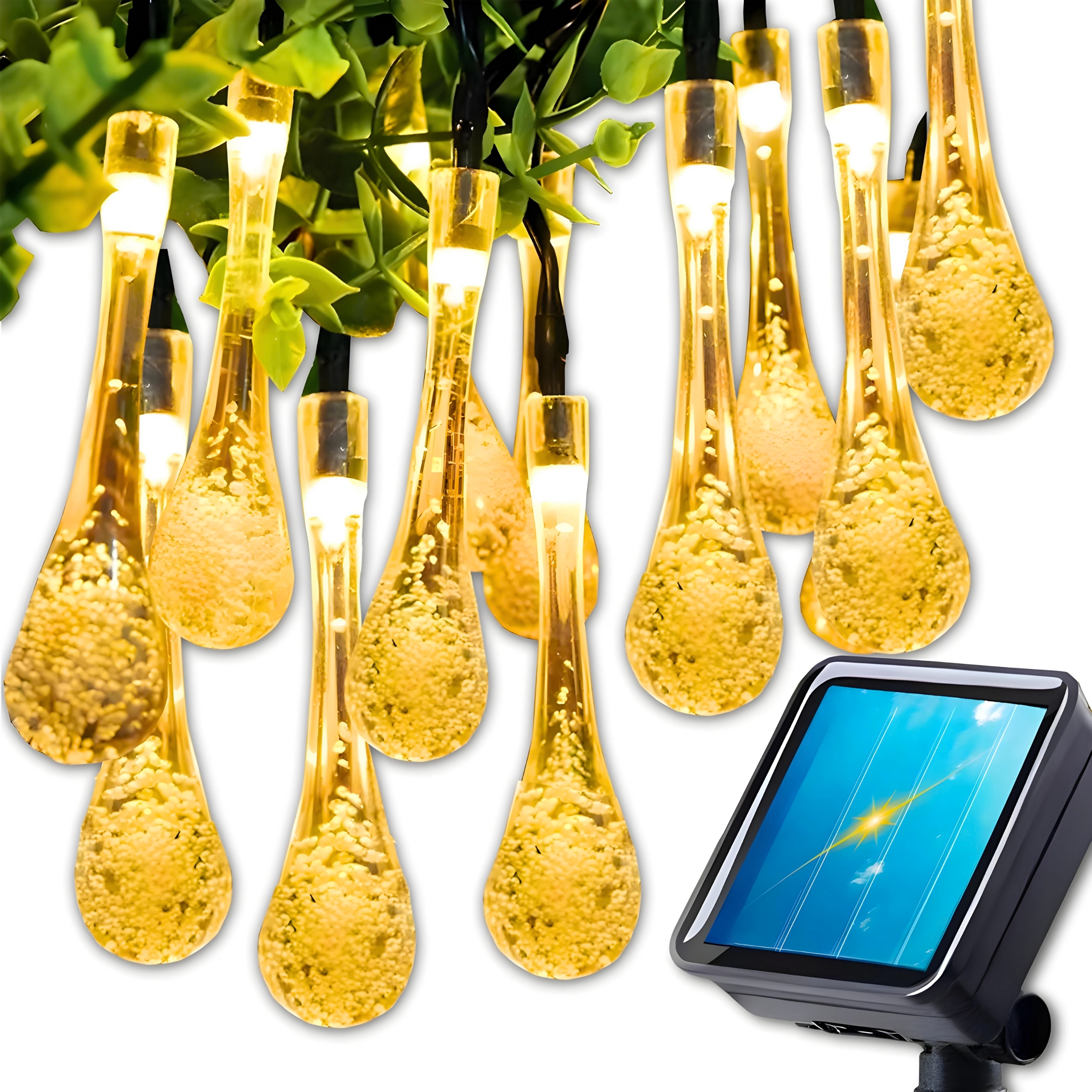 GIRLANDA SOLARNA OGRODOWA 40 LED 8 METRÓW LAMPKI SOLARNE ŻARÓWKI NA BALKON