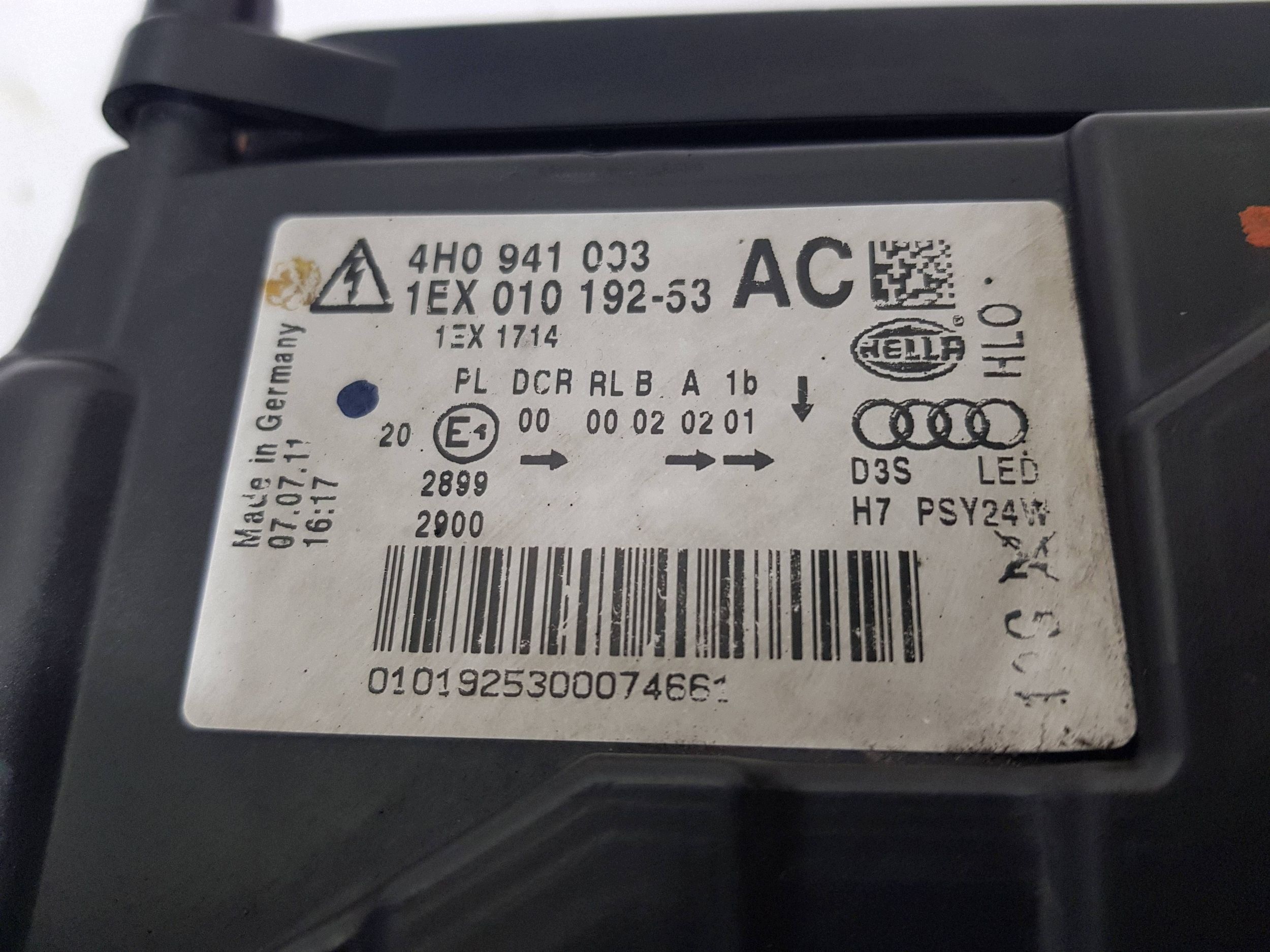 light XENON LED left front AUDI A8 D4 complete UK