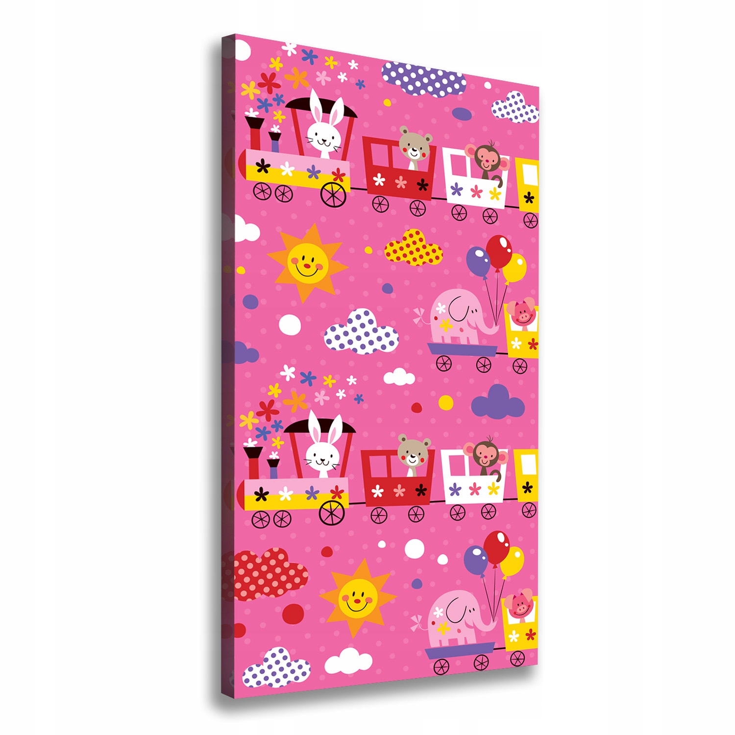 

Foto-obraz canvas na ramie Wesoły pociąg 70x140 cm