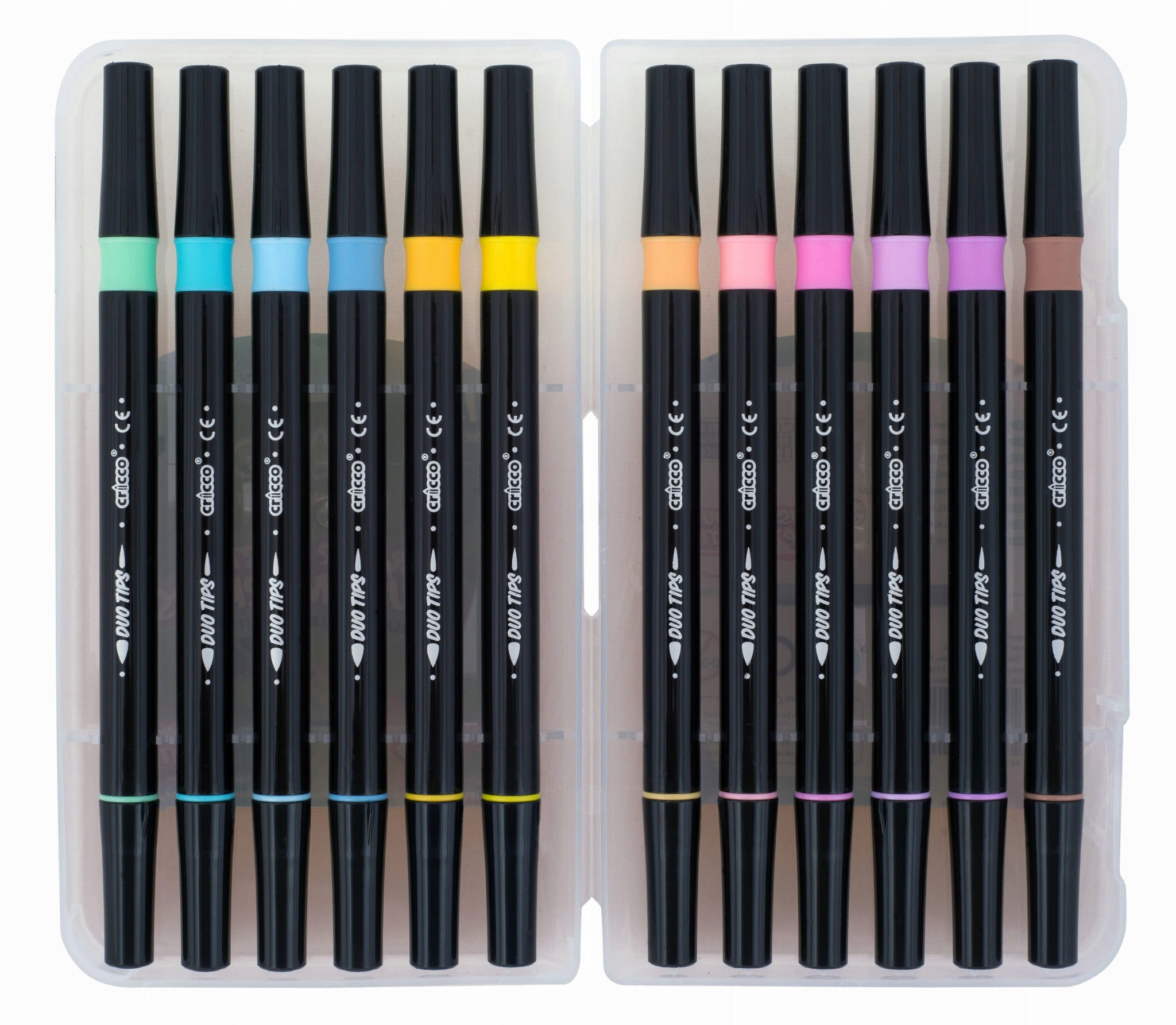 

Pisaki Brush Pędzelkowe Dwustronne Cricco 12kol