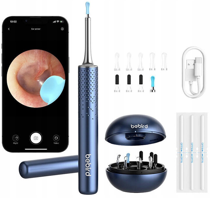 Otoskop Urządzenie do Czyszczenia Uszu Smart z Kamerą Hd Wosku iOS Android