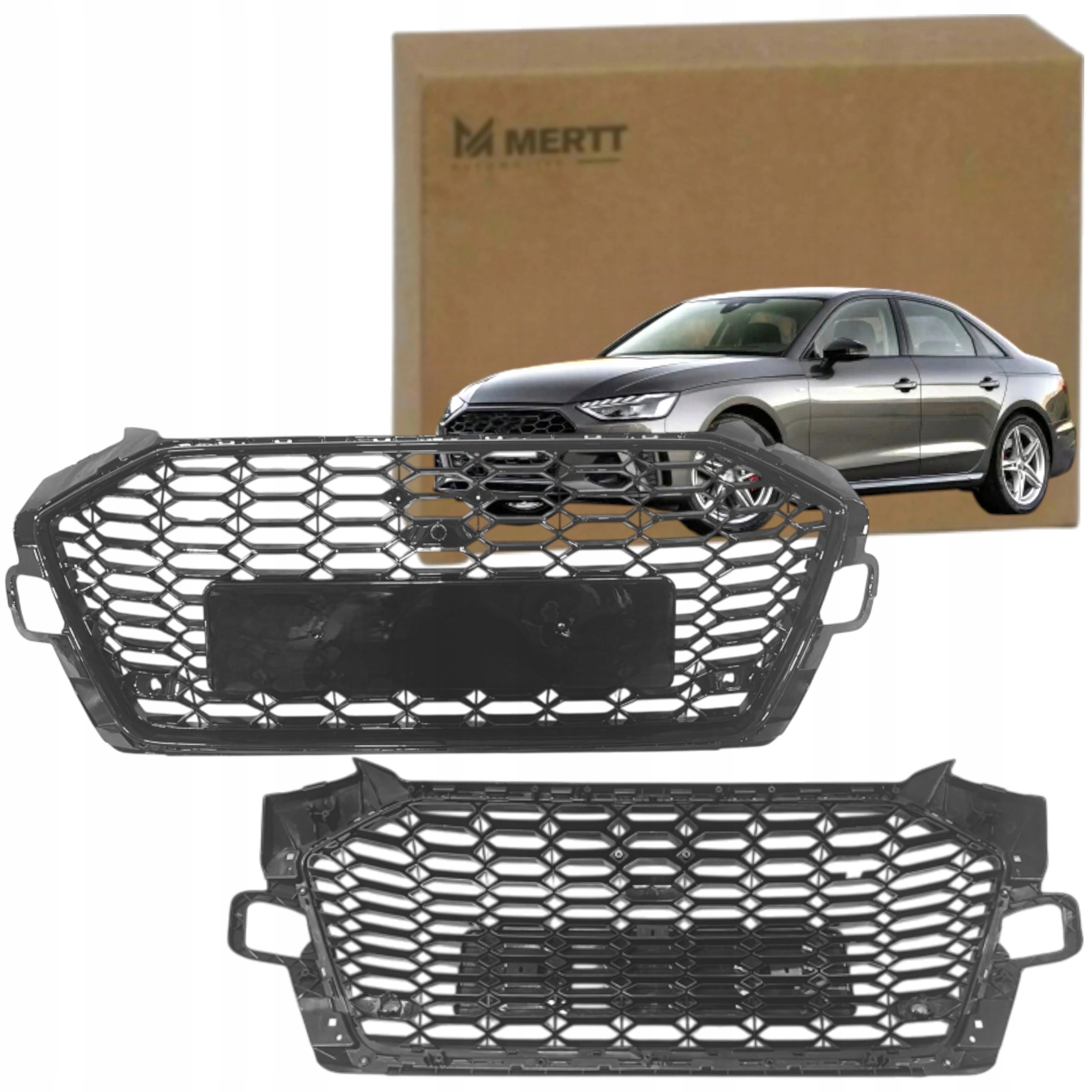 Atrapa Chladiče Nárazníku Pro Gril Audi A4 B9 2019-2022 Rs Vzhled Černý