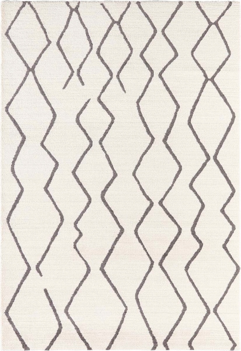 Krémově šedý plyšový koberec Elle Decor 120 x 170 cm