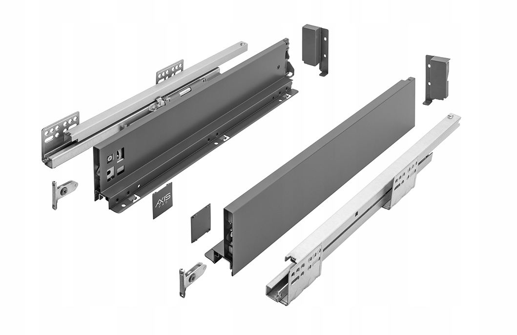 Szuflada GTV Axis PRO antracyt niska 500 H86 L500 Cichy Domyk 3D 40kg