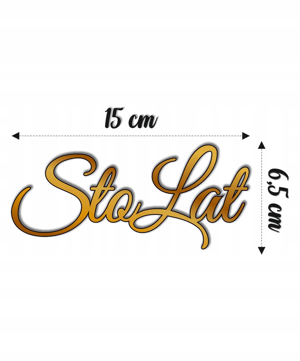 TOPPER NA TORT BOK TORTU STO LAT ZŁOTE LUSTRO DEKORACJA URODZINY Kod producenta TOP000001