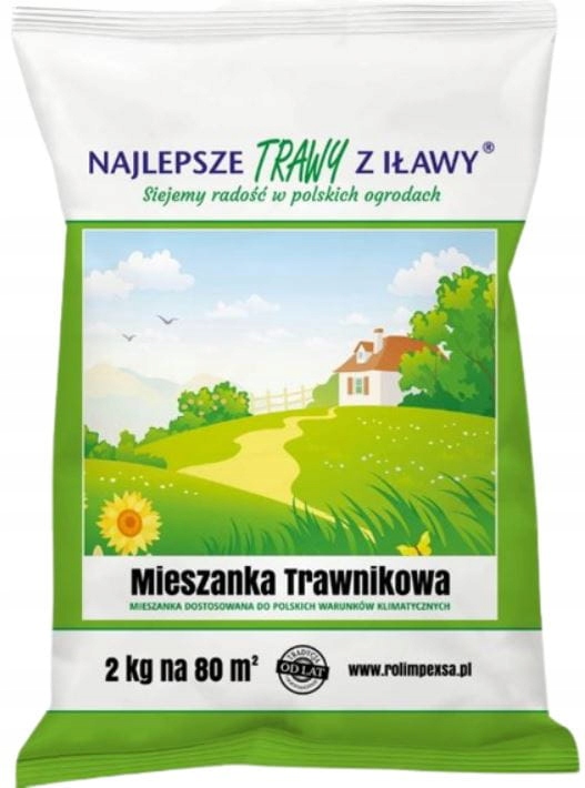 TRAWA Z IŁAWY MIESZANKA TRAW TRAWNIKOWA 2 KG