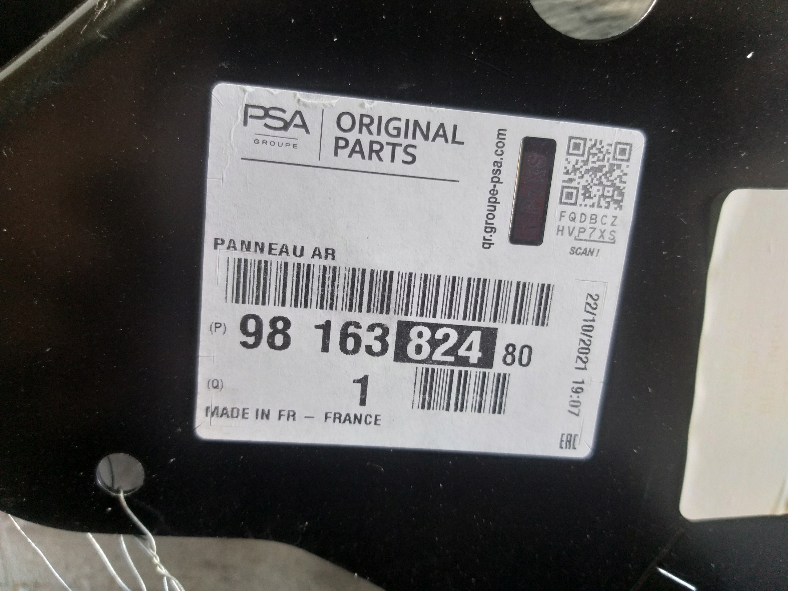 PAS TYŁ PARTNER BERLINGO COMBO E RIFTER Numer katalogowy części 9816382480