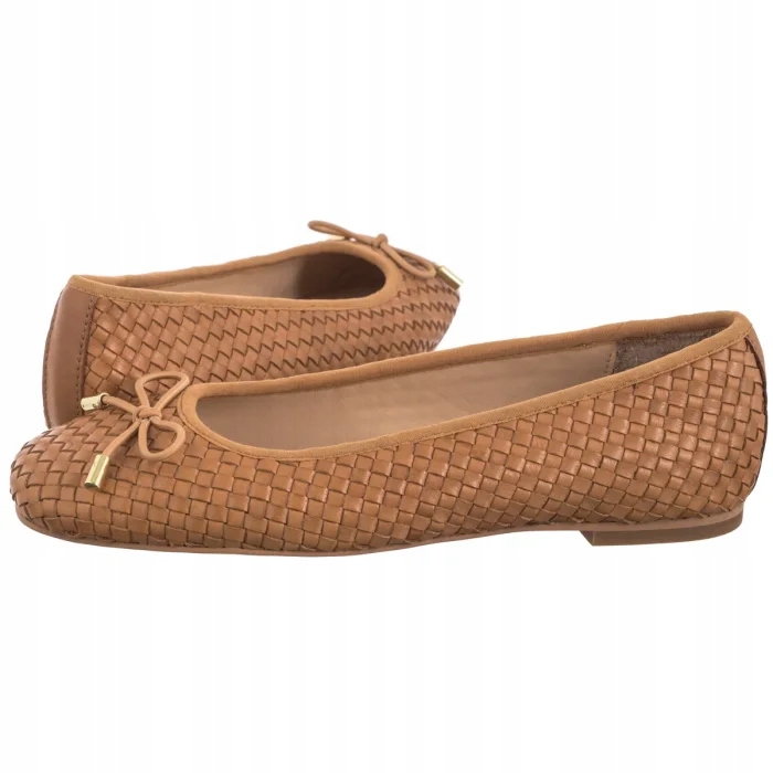 Dámské nazouvací klasické baleríny Wojas Hnědá kůže 44045-53