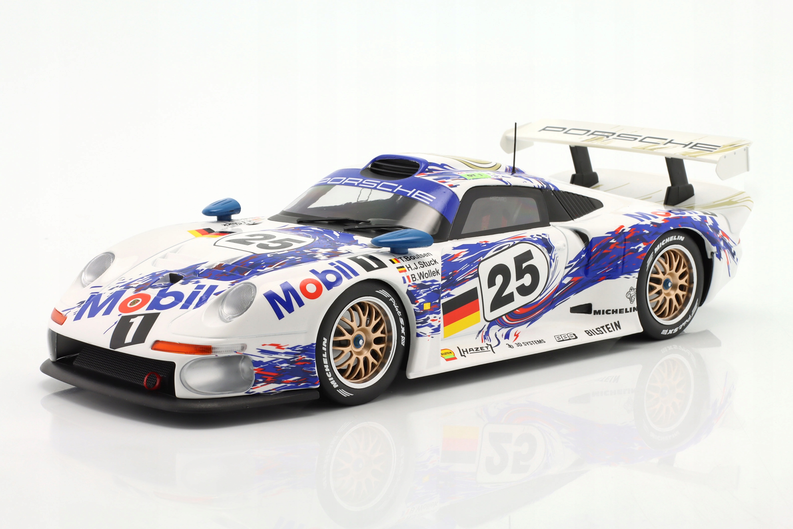 Porsche 911 GT1 #25 2. 24 hodin LeMans 1996 Stuck, Boutsen, Wollek WERK83 1:18