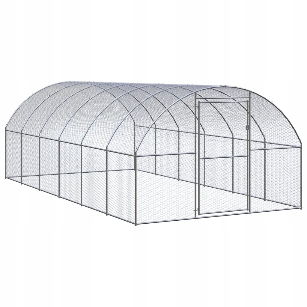 Levně Stříbrný zahradní kurník 3x6x2m