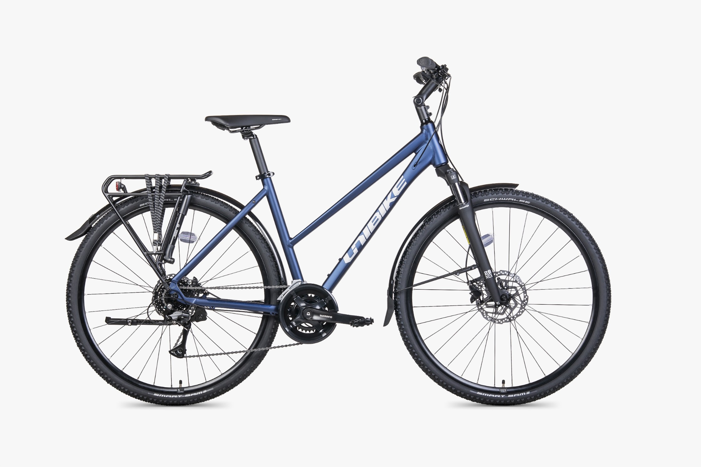 Rower crossowy Unibike Flash Eq rama 17 cali koło 28 " niebieski 2026