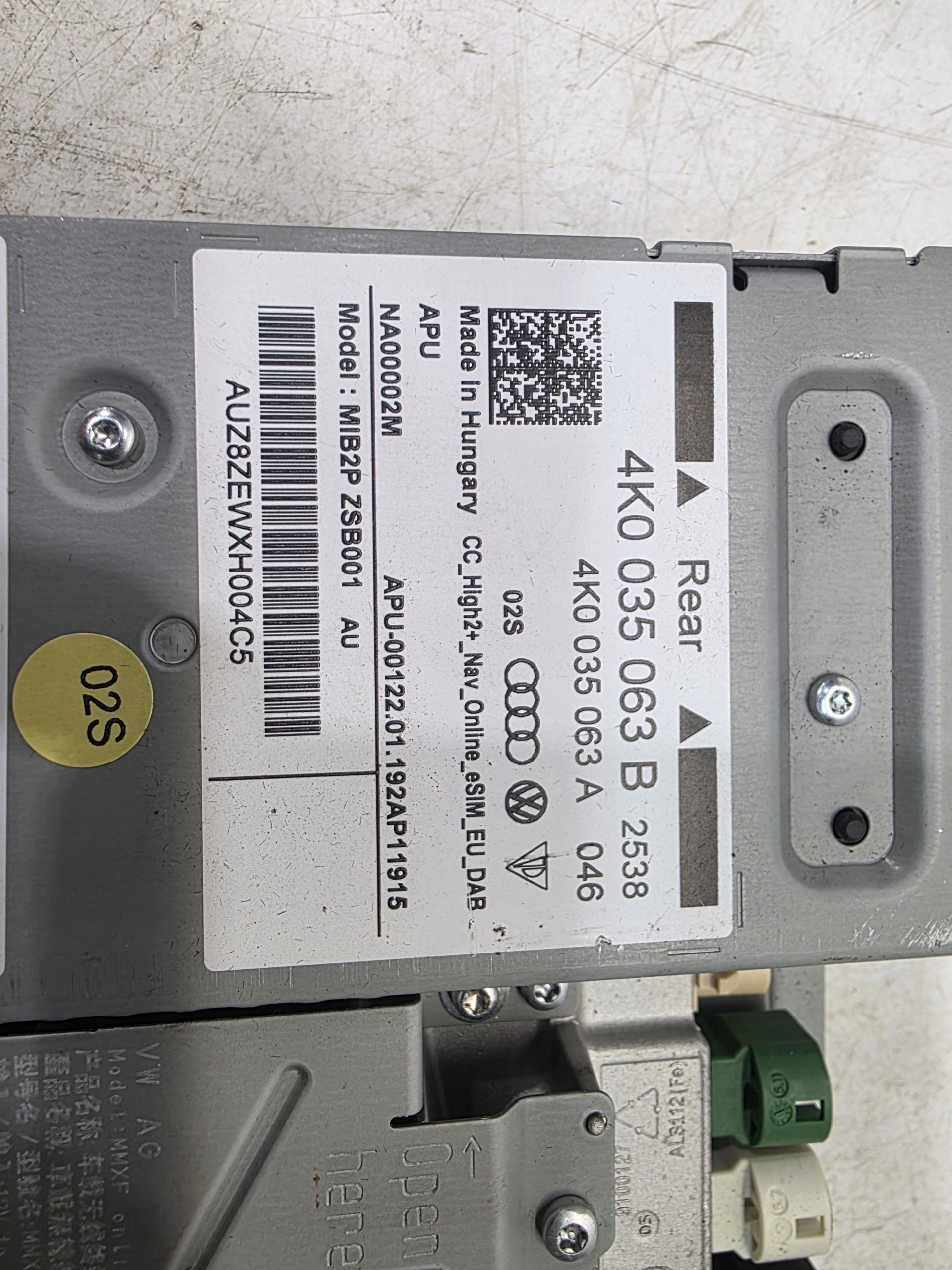 JEDNOSTKA CENTRALNA MIB AUDI A6 C8 A7 4K 4K0035063B Originale
