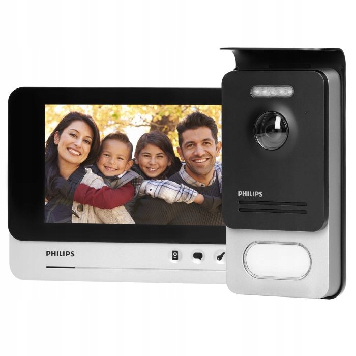 Philips WelcomeEye Comfort zestaw wideodomofonowy LCD 7" menu Osd