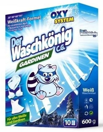 

Waschkönig Proszek do prania firan białego 600 g