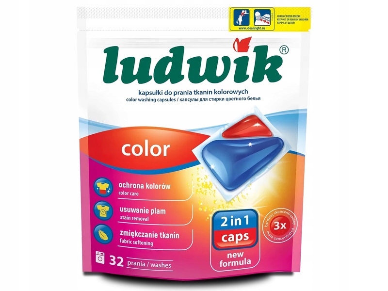 

Kapsułki do prania Ludwik 2in1 Color 32 szt.