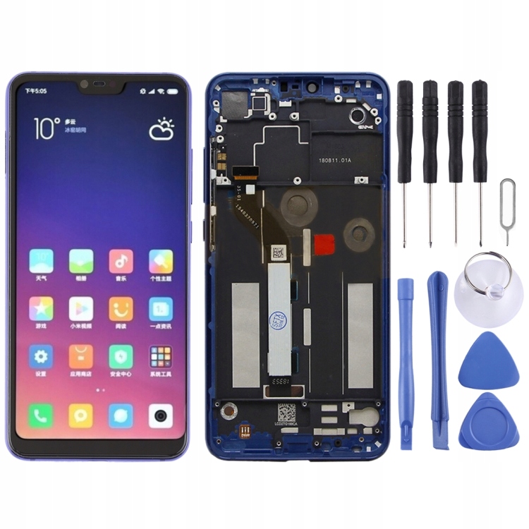TFT LCD Screen for Xiaomi Mi 8 Lite Digitizer Full Assembly with Blue