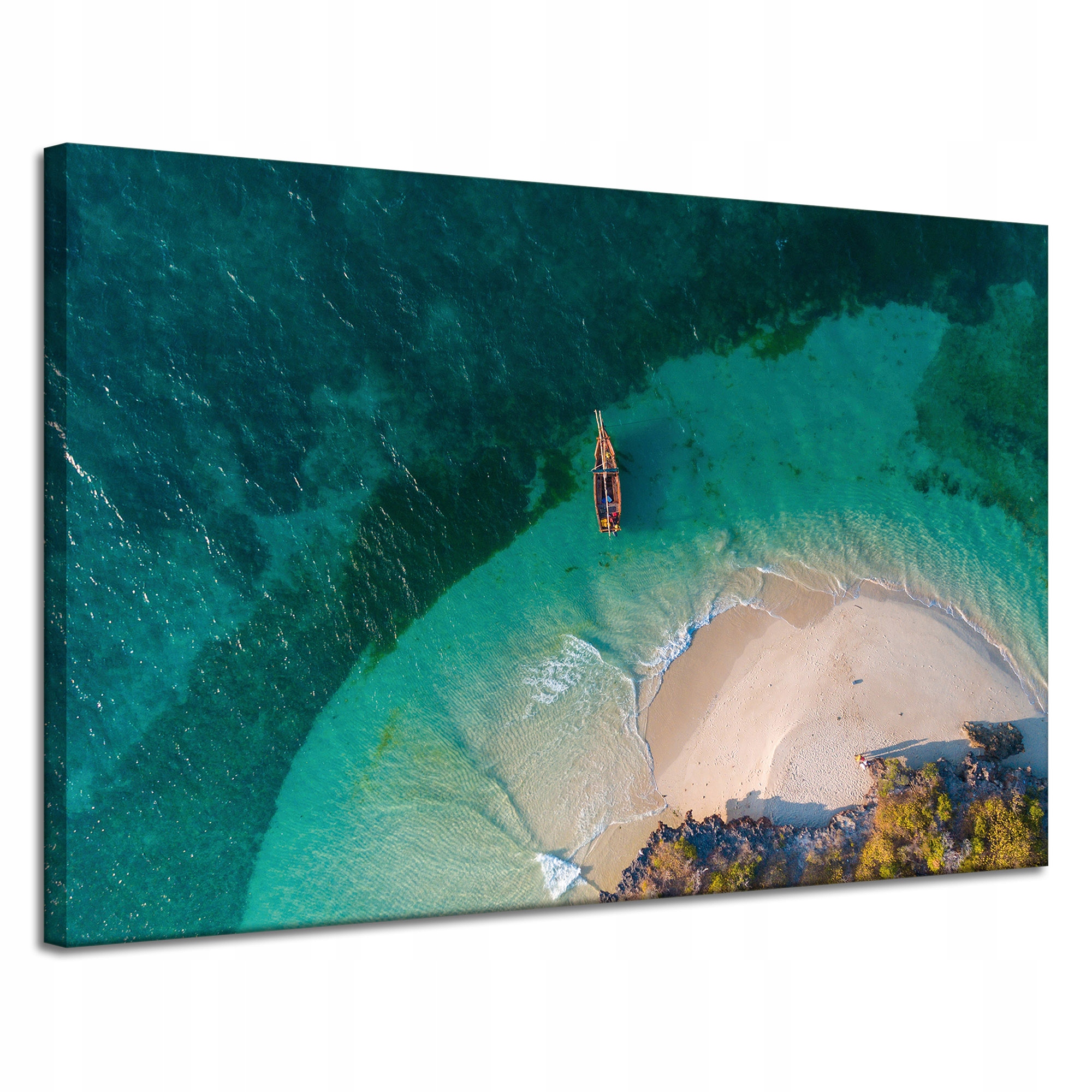 Obraz na plátně Voda Pláž Příroda Loď Teplo 120x80 cm Ideální jako dárek