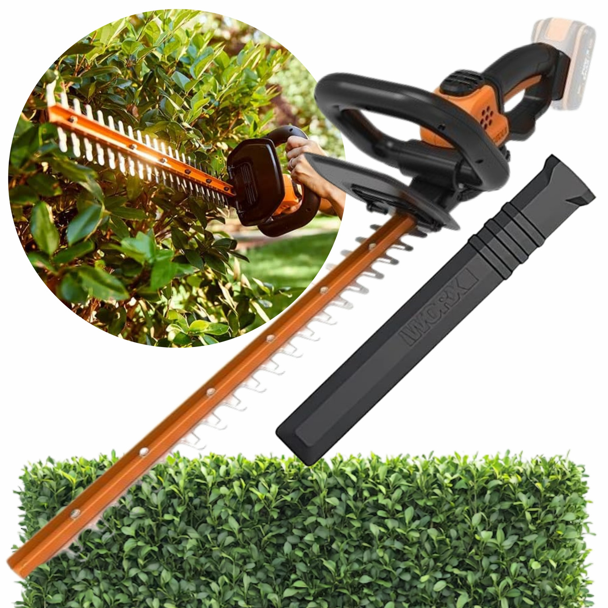 Worx WG261E.9 46 cm Lehké Akumulátorové Nůžky Na Živý Plot 2,4 kg 20V Solo