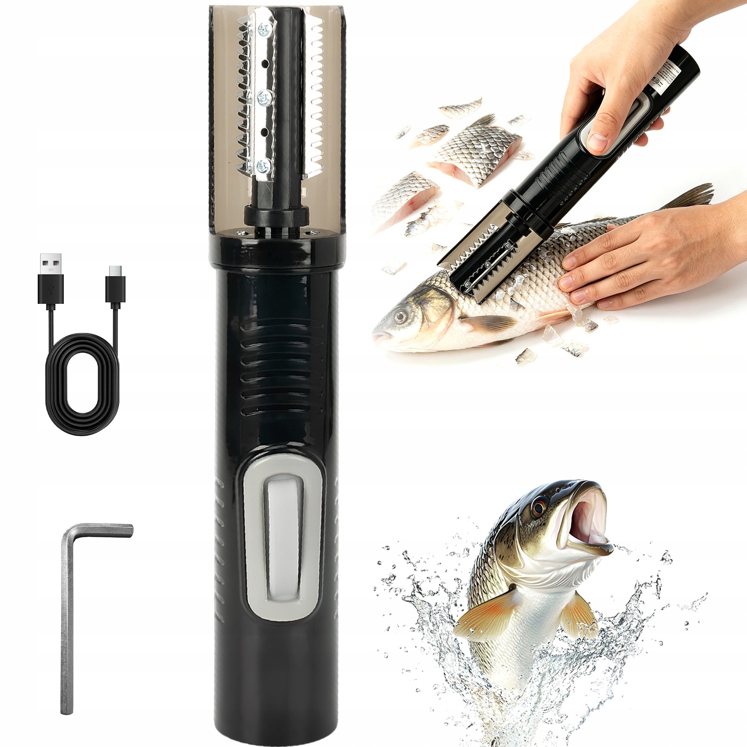 Elektrická Rybí Šupina 12W 1800MAH 7.4V Pro Komerční Použití