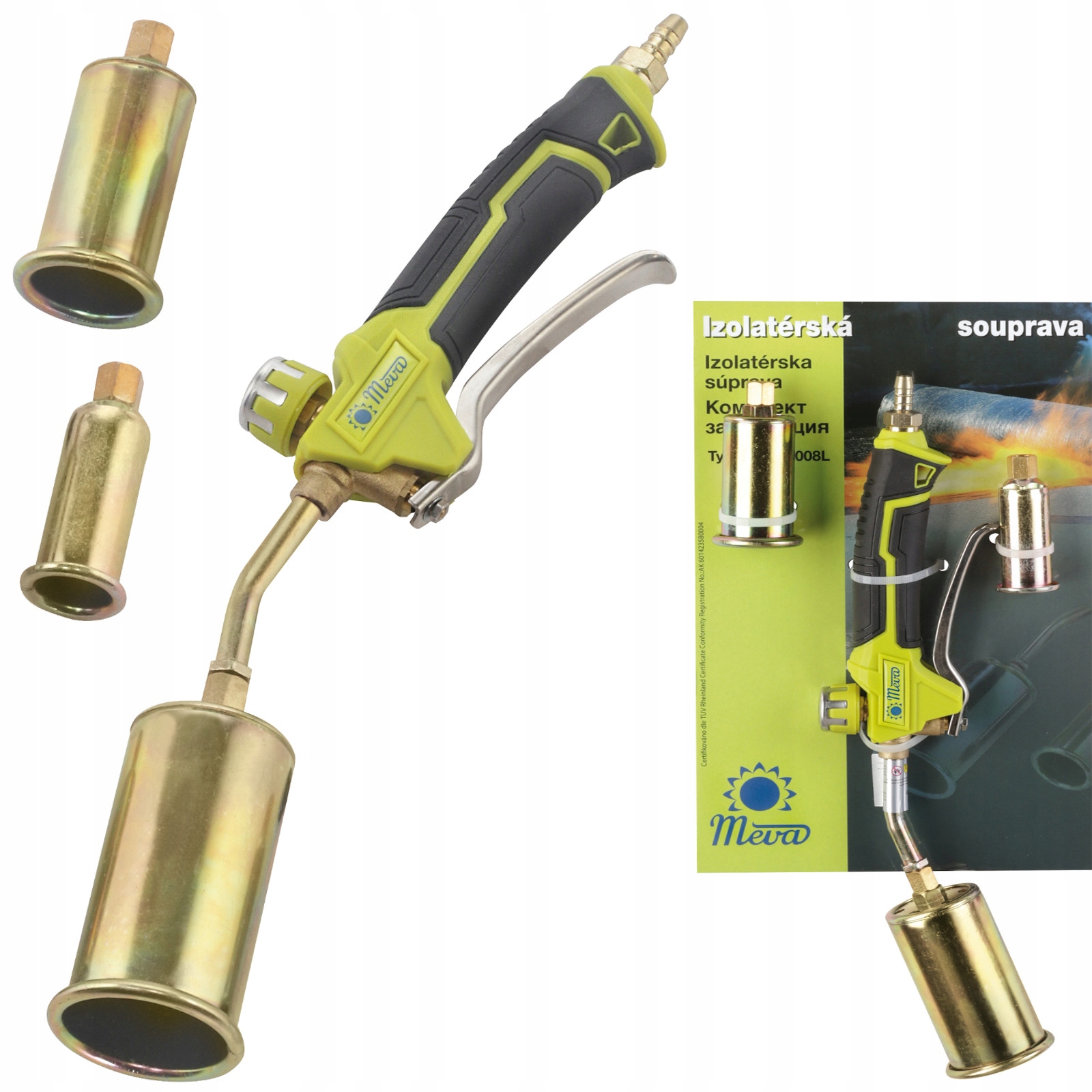 Plynový pokrývačský hořák pro izolaci Lpg Set 3 trysky 3.7 28 kW