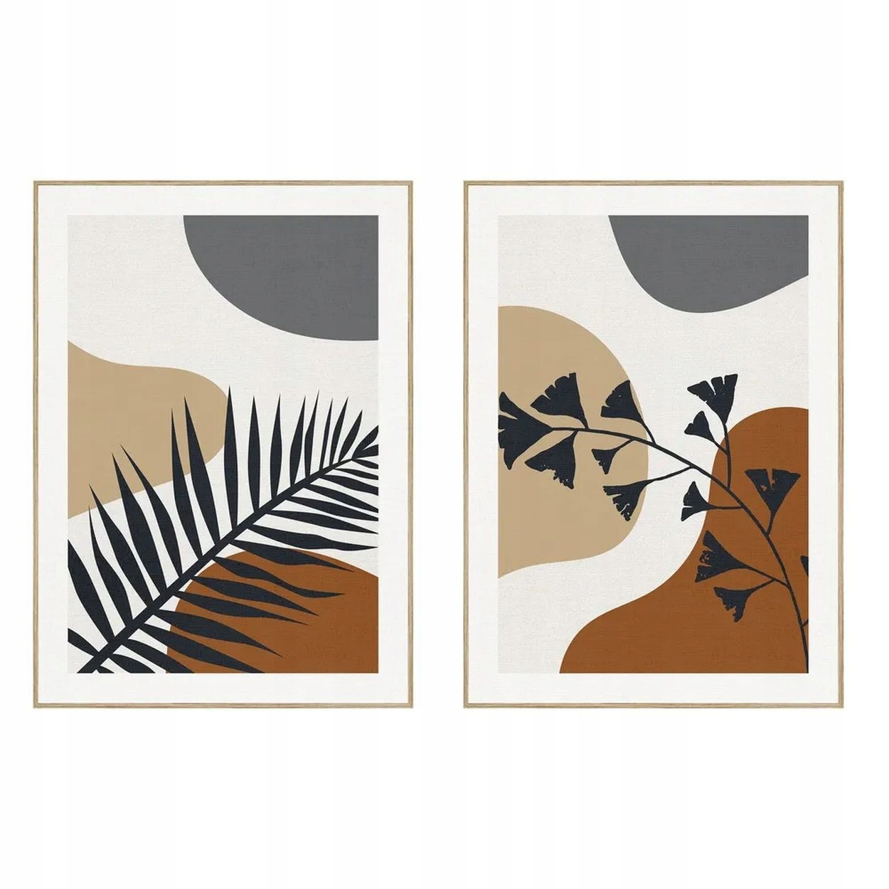 Nástěnný Obraz Na Plátně Komplet 2 Ks 70X50 CM Velký Do Obývacího Pokoje Rostliny Boho