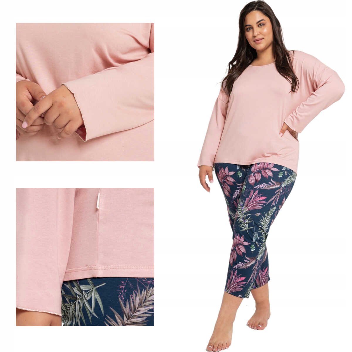 Taro Pyžamo Vivian 3013 01 růžové 3XL