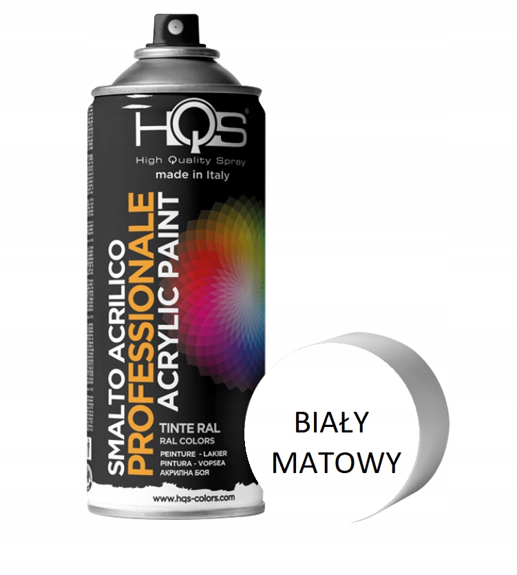 

Spray Lakier Hqs Uniwersalny Akrylowy Biały Mat