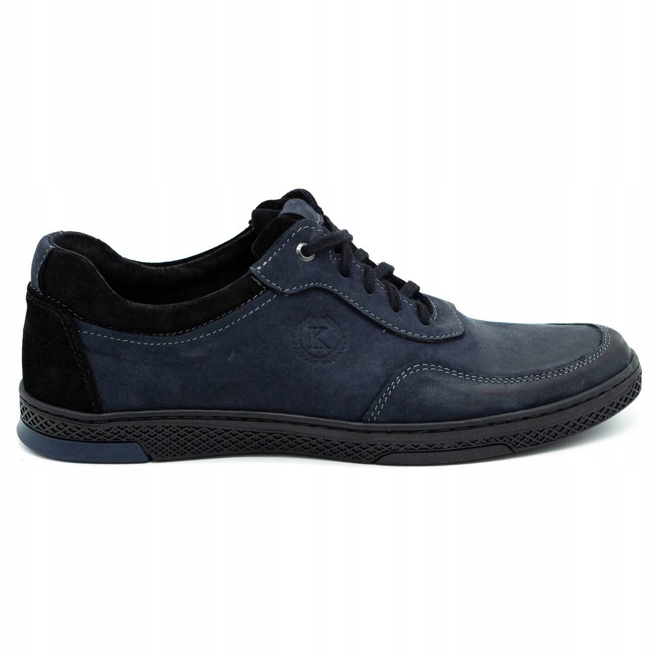 

Buty męskie skórzane casual 918K granatowe 47