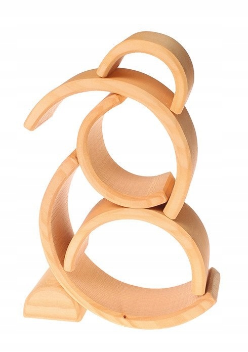 Grimm's - Tęcza 6-elementowa 12m+ Naturalna Materiał drewno