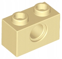 

Lego 3700 klocek otwór 1x2 piaskowy 10 szt tan N