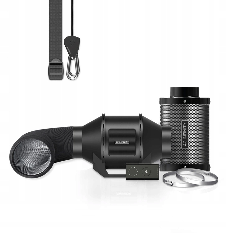 Ventilační sada Ac Infinity 150 mm – kanálový ventilátor s možností nastavení rychlosti