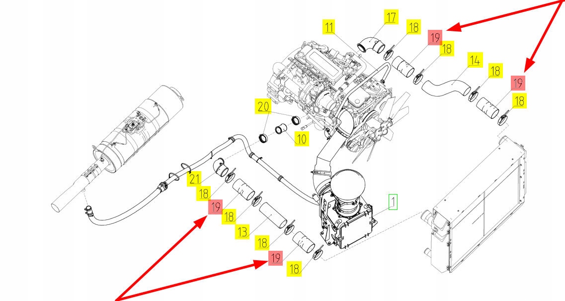 102244717 Przewód układu chłodzenia Marka maszyny Inna