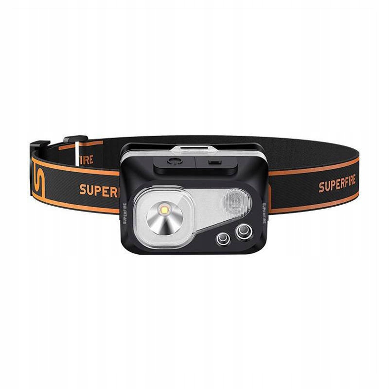 Superfire Latarka Czołowa Akumulatorowa Czołówka Lampka Na Głowę Led 320LM